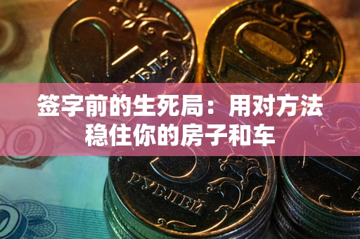 北京签字前的生死局：用对方法稳住你的房子和车