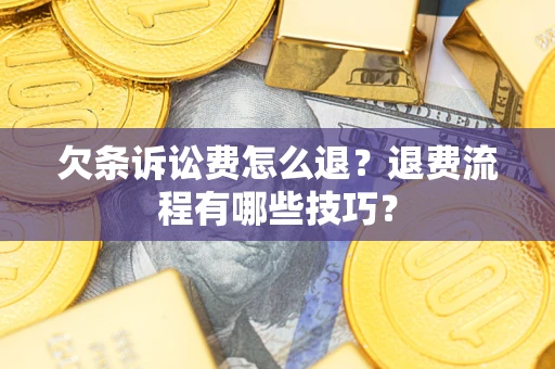 北京欠条诉讼费怎么退？退费流程有哪些技巧？