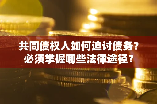 北京共同债权人如何追讨债务？必须掌握哪些法律途径？